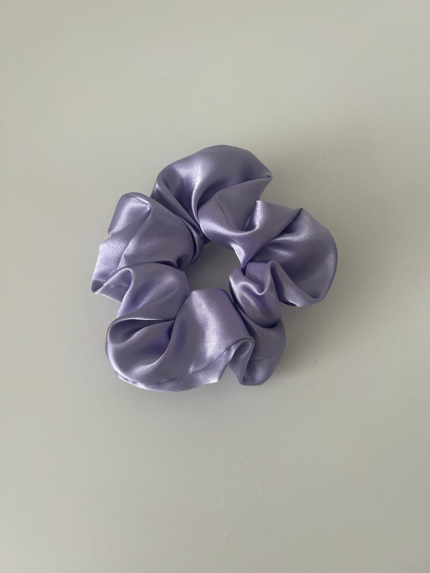 Lavender Satin Scrunchie