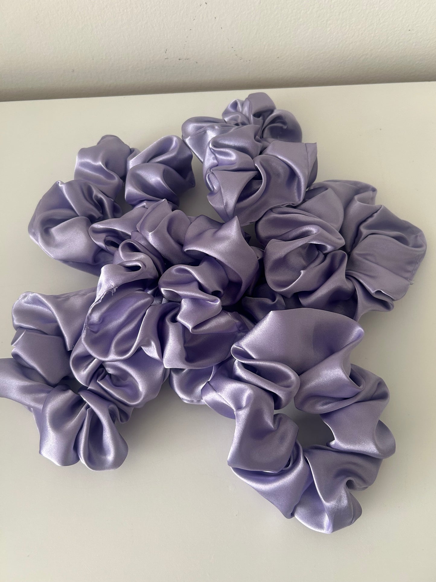 Lavender Satin Scrunchie