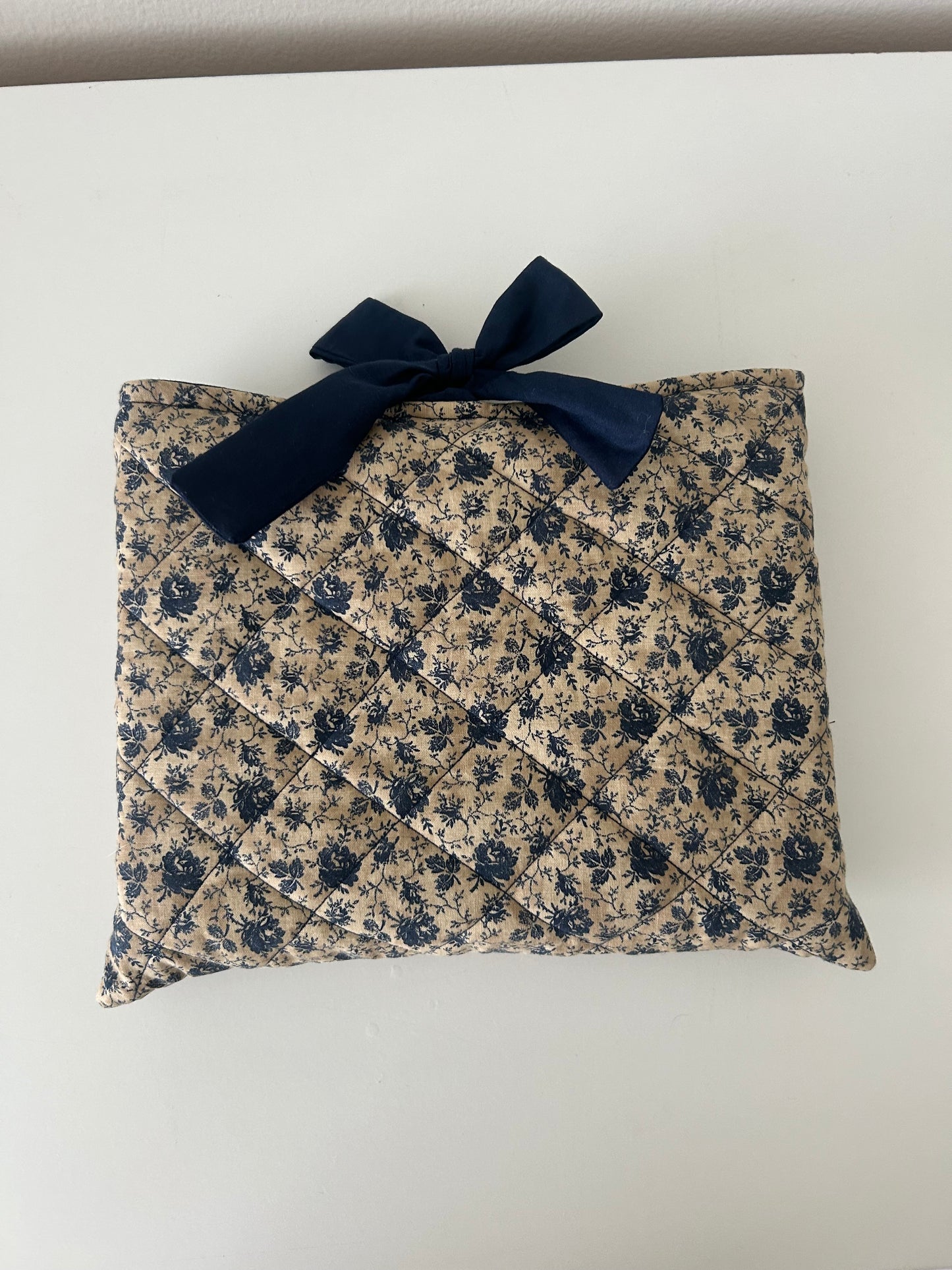 Blue Floral  Horizontal Book Sleeve