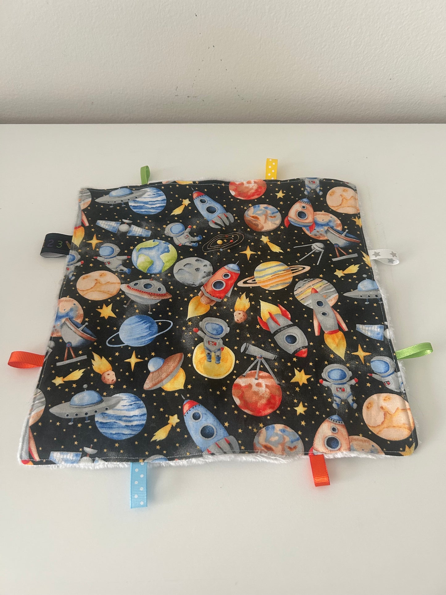 Space Lovey Tag Blanket